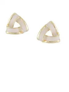 PASU FASHION Gold-Plated Contemporary Studs