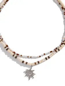 StyleCast x Revolte Silver-Plated Artificial Beaded Minimal Necklace