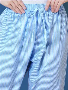 FFLIRTYGO Striped Relaxed Fit Straight-Leg Lounge Pants