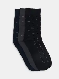 BYFORD by Pantaloons Men Pack Of 3 Patterned Ankle-Length Socks