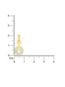 GIVA 925 Silver Gold-Plated Cubic Zirconia Studded Circular Pendant with Chain