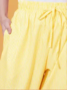 FFLIRTYGO Striped Relaxed Fit Straight-Leg Lounge Pants