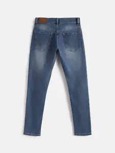 WROGN Men Comfort Slim Fit Mid-Rise Low Distress Light Fade Jeans