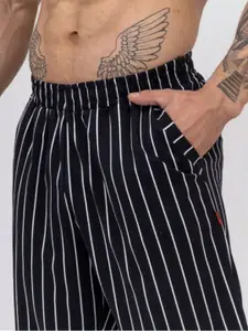 Bella Babe by SK Stripe Relaxed Fit Cotton Lounge Pants