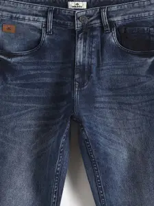 WROGN Men Comfort Slim Fit Mid-Rise Mildly Distressed Heavy Fade Jeans