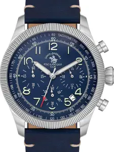 SANTA BARBARA POLO & RACQUET CLUB Men Dial & Leather Straps Analogue Watch SB.8.10008-3
