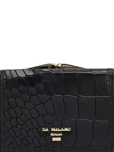 Da Milano Women Textured Leather Three Fold Wallet
