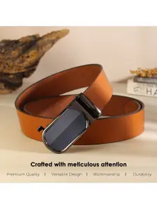 LOOPA Men Textured Leather Belt