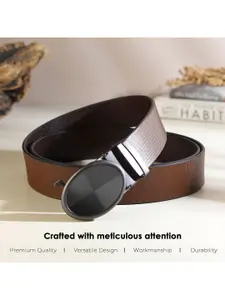 LOOPA Men Textured Leather Formal Belt
