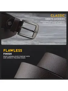 LOOPA Men Textured Leather Belt