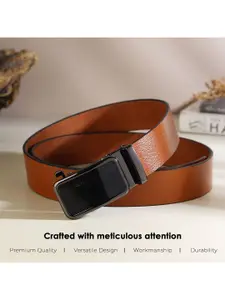 LOOPA Men Textured Leather Formal Belt