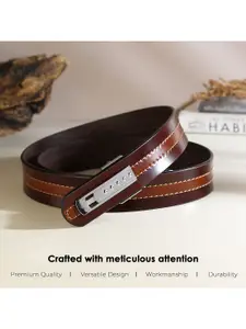 LOOPA Men Textured Leather Formal Belt