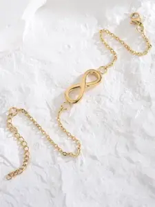 DressBerry Stainless Steel Gold-Plated Anti Tarnish Link Bracelet