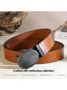 LOOPA Men Textured Leather Formal Belt