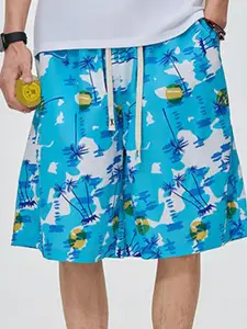 StyleCast x Revolte Men Printed Low-Rise Shorts