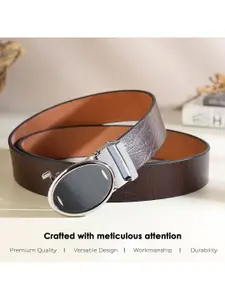 LOOPA Men Textured Leather Formal Belt