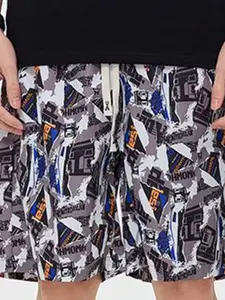 StyleCast x Revolte Men Printed Low-Rise Shorts