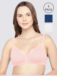 Inner Sense Organic Cotton Antimicrobial Women Feeding Bra Pack of 3