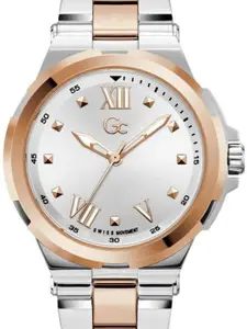 GC Women Brass Dial & Stainless Steel Bracelet Style Straps Analogue Watch Y29004L1MM