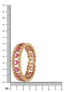 Jazz and Sizzle Women Brass Gold-Plated Bangle-Style Bracelet