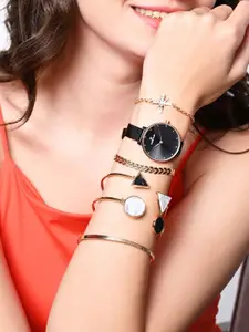 Daniel Klein Women Stone Studded Bracelet & Analogue Watch Gift Set