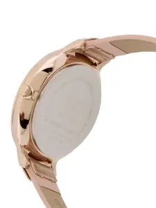 Daniel Klein Women Silver-Toned Dial & Pink Leather Straps Analogue Watch DK.1.12774