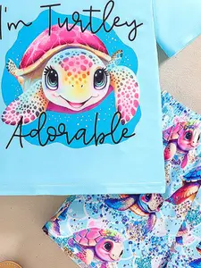 INCLUD Girls Printed Top with Shorts