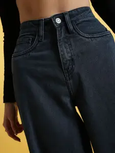 glitchez Women Baggy Basics Cropped Barrel Fit Jeans