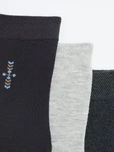 Camey Men Pack Of 3 Cotton Assorted Ankle Socks