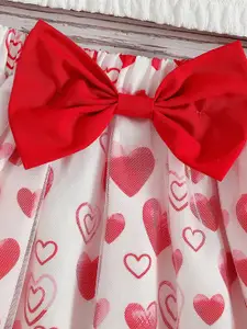 INCLUD Girls Self Design One Shoulder Crop Top with Skirt