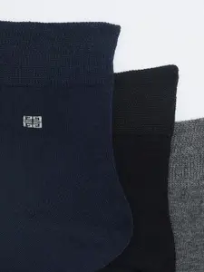 Camey Pack Of 3 Assorted Cotton Ankle-Length Socks