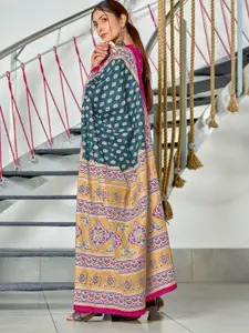 Anouk Ethnic Motifs Pure Cotton Ikat Saree