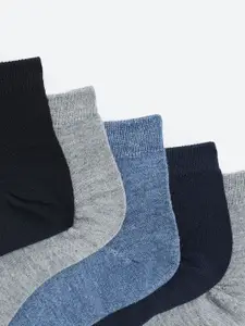 Camey Men Pack Of 5 Assorted Cotton Ankle-Length Socks