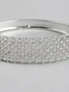 Anouk American Diamond Silver-Plated Bangle-Style Bracelet