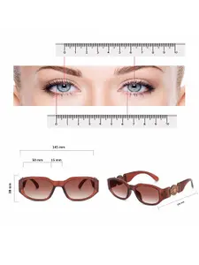 DEXENT COLLECTION Women Rectangle Sunglasses With UV Protected Lens Ladies Brown