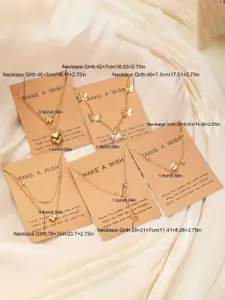 Shining Diva Fashion Gold-Plated Necklace