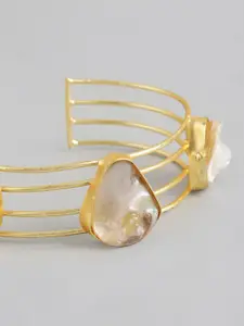 Anouk Mother of Pearl Gold-Plated Cuff Bracelet