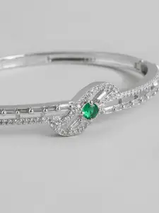 Anouk American Diamond Silver-Plated Bangle-Style Bracelet