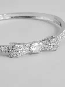 Anouk American Diamond Silver-Plated Bangle-Style Bracelet
