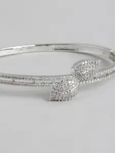 Anouk American Diamond Silver-Plated Bangle-Style Bracelet