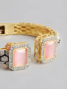 Anouk American Diamond Gold-Plated Bangle-Style Bracelet