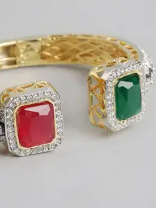 Anouk American Diamond Gold-Plated Bangle-Style Bracelet