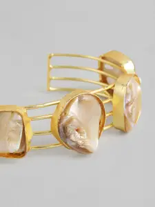 Anouk Mother of Pearl Gold-Plated Cuff Bracelet