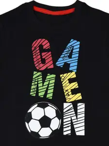 WORTON FASHION Boys Printed Round Neck T-shirt with Shorts