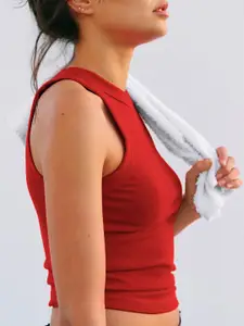 StyleCast x Revolte Women Ribbed Round Neck Tank Crop Top