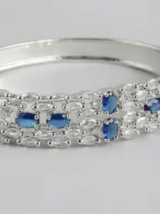 Anouk American Diamond Silver-Plated Bangle-Style Bracelet