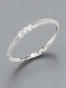 SZN Shining  Jewellery Stylish Silver Crystal Bangle Bracelet for Women