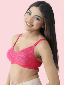 DressBerry Floral Full Coverage Non Padded Lycra Bra