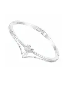 SZN Cubic Zirconia Silver Plated Bangle Style Bracelet