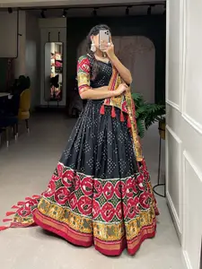 LOOKNBOOK ART Printed Ready to Wear Lehenga & Unstitched Blouse With Dupatta